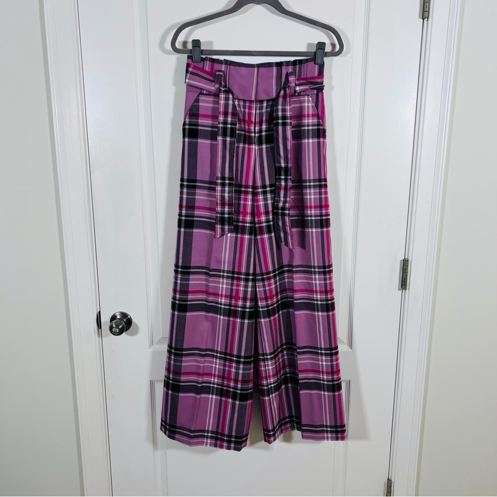 7th Avenue Design Studio by New York & Company Plaid High Waisted Pants